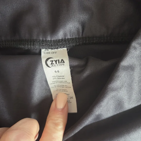 ZYIA Metallic Leggings & Bra Set 6 To 8 - Picture 3 of 5